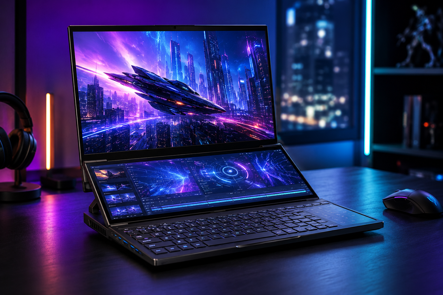 New Asus RTX 5090 Laptop Packs Dual 3K OLED Displays